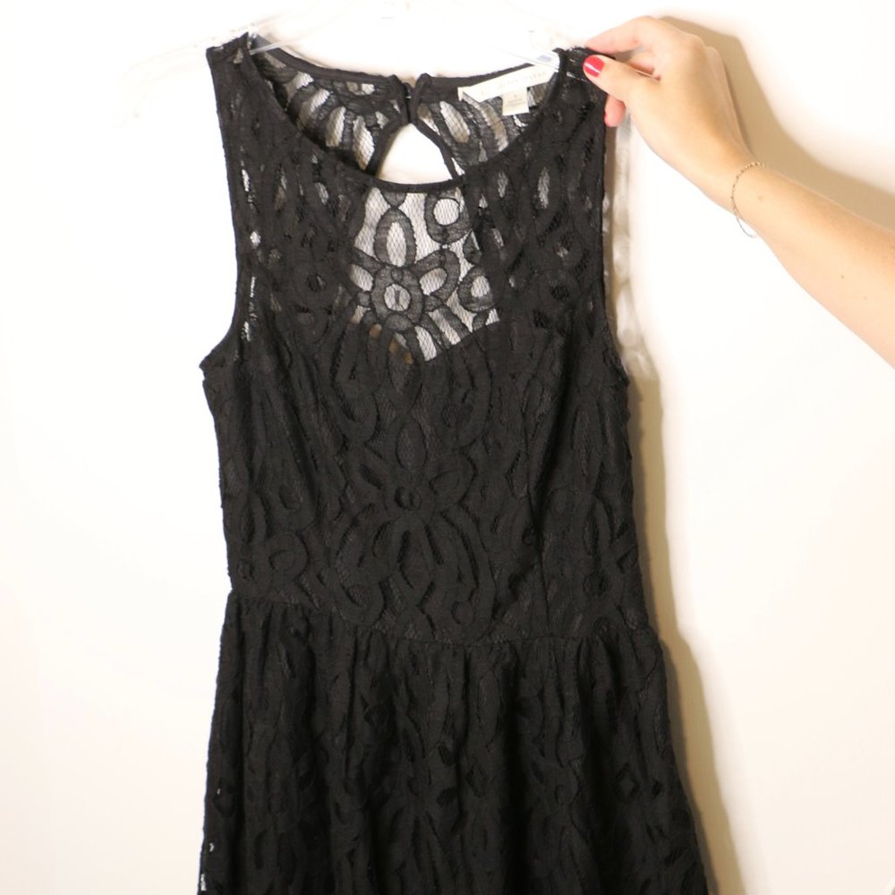 LC Lauren Conrad Black Lace Dress